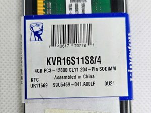 NOVI Kingston RAM 4GB DDR3 1600MHz PC3-12800 SODIMM CL11 RAM za prijenosna računala SR x8
