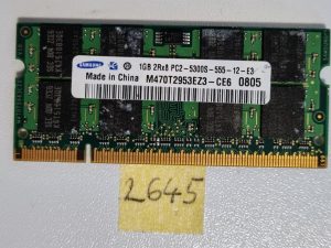 MEMORIJA ZA LAPTOP 1GB 2Rx8 PC2-5300S-555-12-E3 M470T2953EZ3-CE6 0807