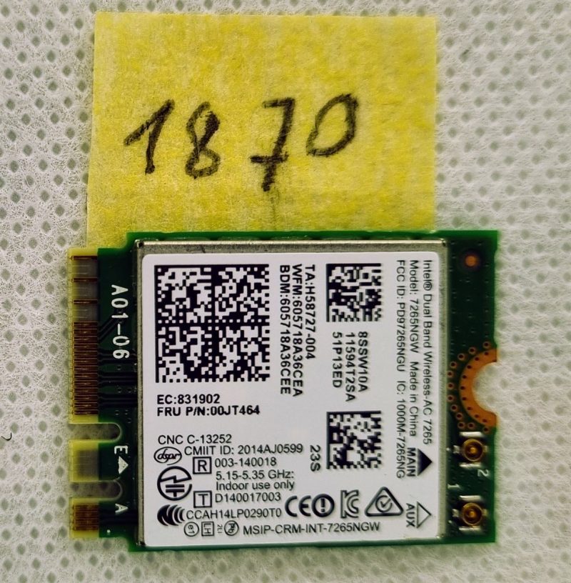 Lenovo WLAN WiFi kartica 3. generacije 00JT464 - originalna zamjena! - Slika 2