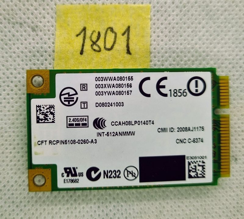 Lenovo THINKPAD X200 Intel 512AN_Mmw Wi-Fi mapa D080241003 - originalna zamjena