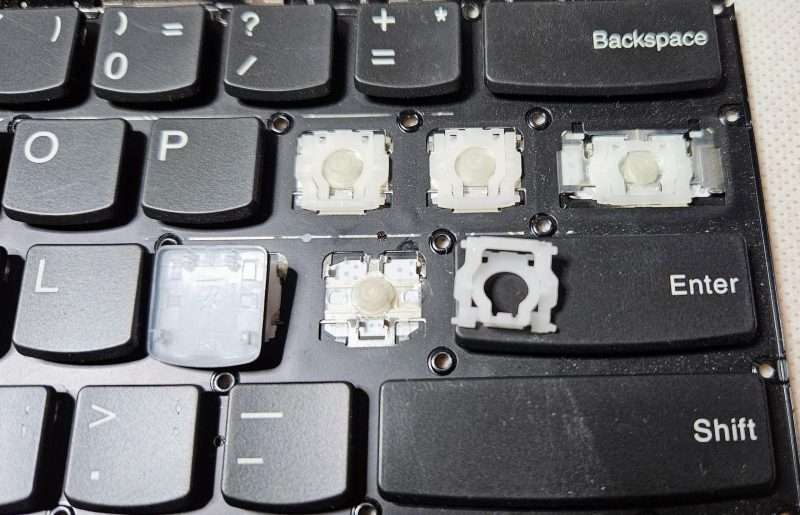 Pojedinačno - jedna tipka i šarka za tipkovnicu Lenovo ThinkPad Carbon X1 Gen 3 US SM20G18605 MQ6-US (pozadinsko osvjetljenje) - Slika 2