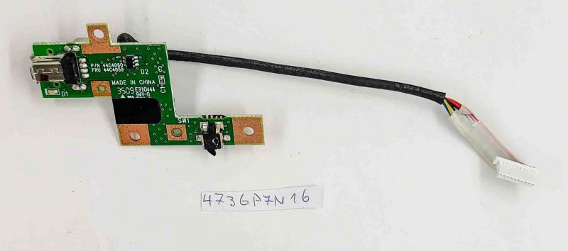 Lenovo ThinkPad T400 USB Port ploča 44C4060 s kabelom - Slika 2