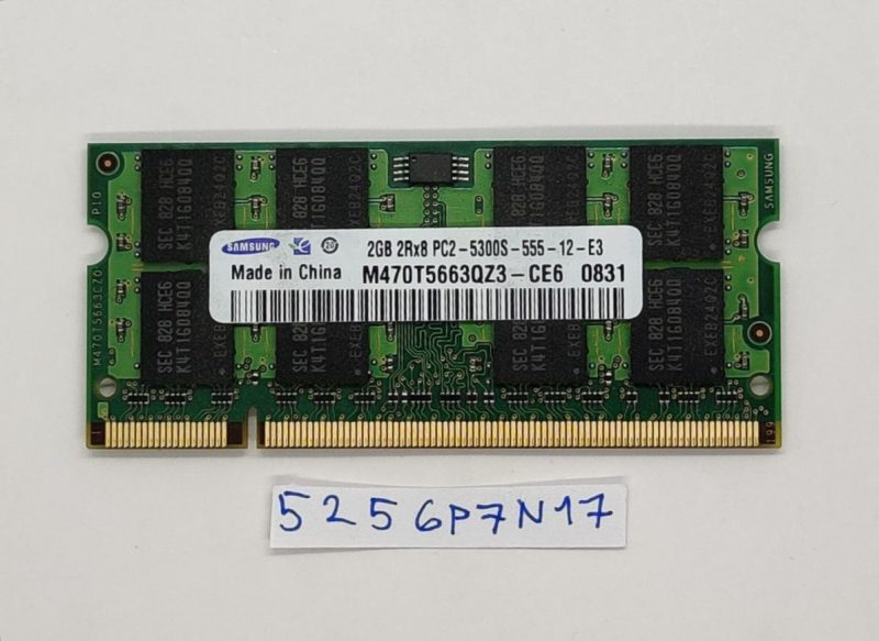 Lenovo ThinkPad T61 2GB RAM PC2-5300S 2Rx8 555-12-E3 - rabljeni zamjenski dio