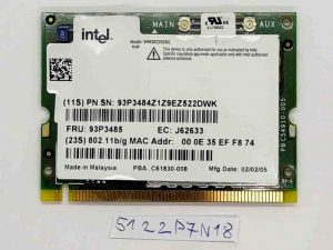 Lenovo ThinkPad X40 93P3471 93P3485 Intel bežična Wi-Fi 802.11b/g Mini-PCI kartica – originalna zamjena