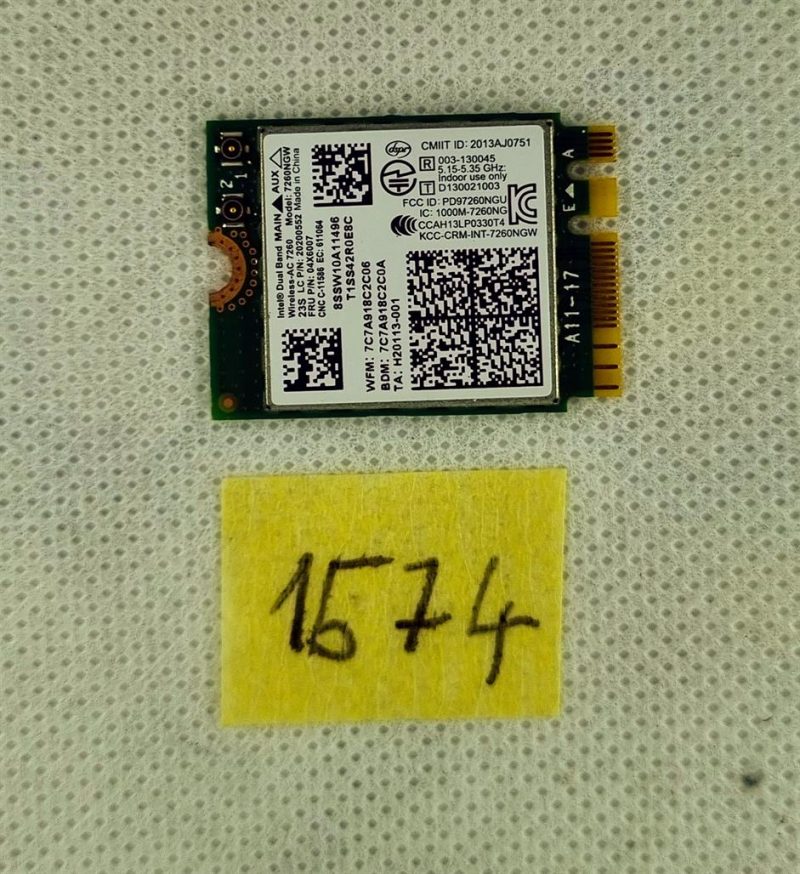 Lenovo Thinkpad Intel Dual Band bežična AC Bluetooth 4 kartica 7260NGW