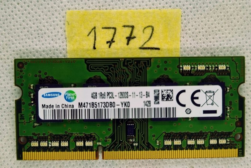 Samsung 4GB PC3L-12800 DDR3-1600MHz 204-pinski 4GB RAM memorijski modul za prijenosno računalo