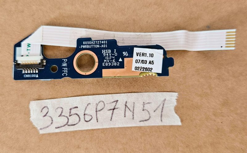 Ploča gumba za uključivanje 6050A2727401-PWRBUTTON-A01 za HP ZBook 15u G3 - originalna zamjena