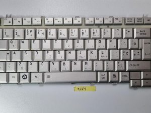 QWERTY UK TOSHIBA A200 A210 M200 M206 TIPKOVNICA, KFRSBA124A, PK130180340 SIVA (SLO gravura)