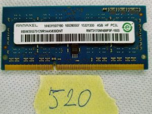 RMT3170MN68F9F-1600 ORIGINALNA MEMORIJA ZA PRIJENOSNO RAMAXEL 4GB DDR3 PC3L-12800
