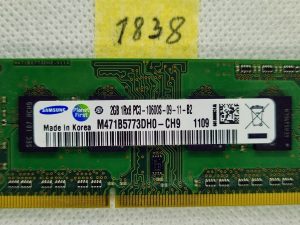 SAMSUNG 2GB PC3-12800s DDR3-1600MHz Non-ECC 1Rx8 RAM memorija prijenosnog računala M471B5773DH0-CK0