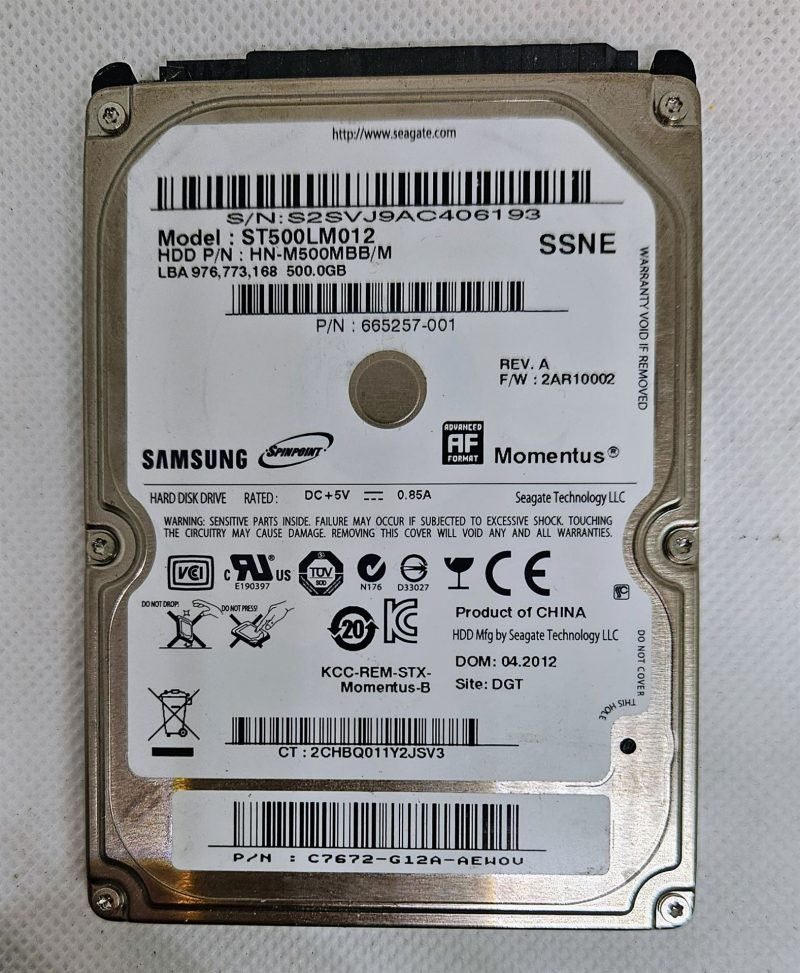 SAMSUNG ST500LM012 500GB 5.4K 6G 8MB 2.5in SATA pogon za prijenosna računala PS4 XBOX One S - Rješenje za pohranu velikog kapaciteta!