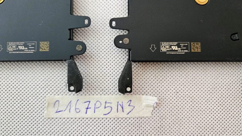 Apple MacBook Pro 13" A1708 krajem 2016., sredinom 2017., A2159 2019. CPU ventilatori za hlađenje - Slika 2