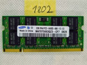 Samsung 2GB 2Rx8 PC2-6400S-666-12-E3 DDR2 RAM 200 PIN SO-DIMM M470T5663QZ3