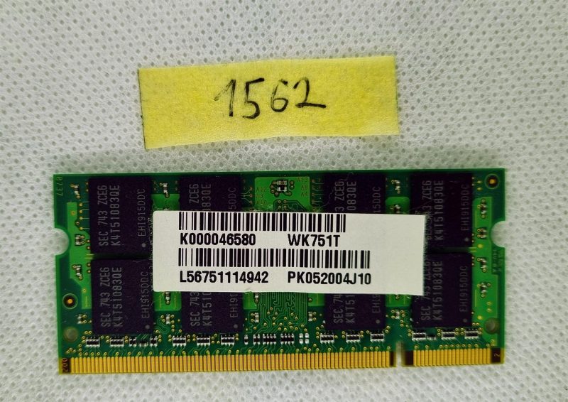 BULK 2 x MEMORIJA RAM Samsung M470T2953EZ3-CE6 1GB DDR2 667Mhz PC2-5300 SODIMM prijenosno računalo