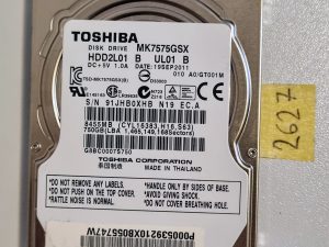 Toshiba 750GB SATA 2.5 HDD HDD2L01 U TL01 MK7575GSX A0GT001A 2012 - Originalni OEM tvrdi disk za prijenosna računala - Brza dostava