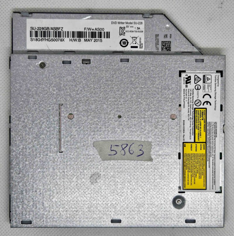 Toshiba SU-228GB DVD-RW DVD-RAM pogon – Čitač optičkog pogona za prijenosno računalo
