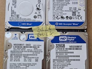 Skupno 4 x WD BLUE WD3200LPVX 320 GB 2,5" tvrdi disk za prijenosno računalo - SATA 6 Gbs, 5400 RPM, 8 MB predmemorije - 100% ispravno