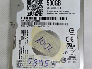 WD5000LPLX 500 GB WD Black 2.5" SATA HDD – 100% zdravlje – Dio prijenosnog računala