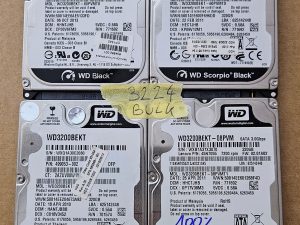 BULK 4 x Western Digital WD Scorpio Black WD3200BEKT-60V5T1 320GB 2.5 tvrdi disk za prijenosno računalo - 4x 100% zdravlje
