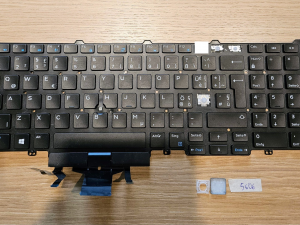 Dell Latitude 5580 Tipkovnica s pozadinskim osvjetljenjem, zamjena tipki 02R2P6 QWERTZ raspored