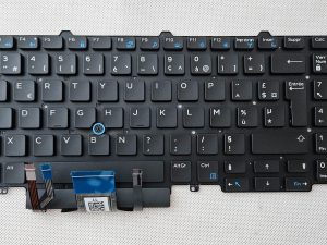 Nova AZERTY francuska tipkovnica s pozadinskim osvjetljenjem za Dell E5550 E5570 E5580 Precision 15 17 7000 - bez okvira