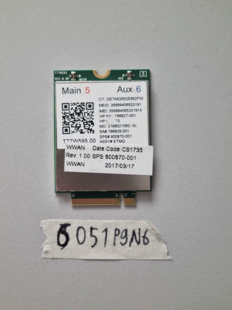 RABLJENI HP 800870-001 LT4120 WWAN modul 796928-001 dijelovi prijenosnog računala ProBook EliteBook