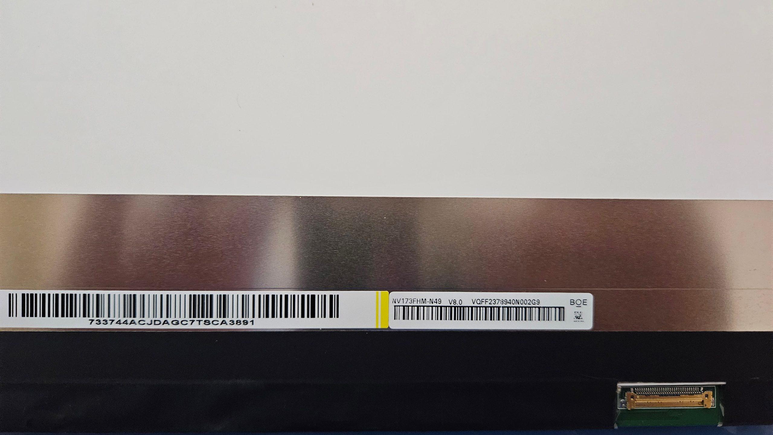 ÚJ 17" FHD IPS laptop képernyő NV173FHM-N49 v8.0 | MSI, Asus, Acer modellekkel kompatibilis | 30 tűs - Image 2