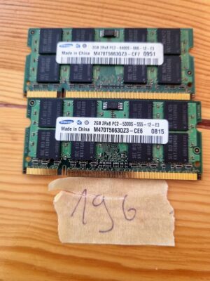 Samsung 2GB DDR2 SO-DIMM PC2-6400S / PC2-5300S Laptop RAM Memória M470T5663QZ3
