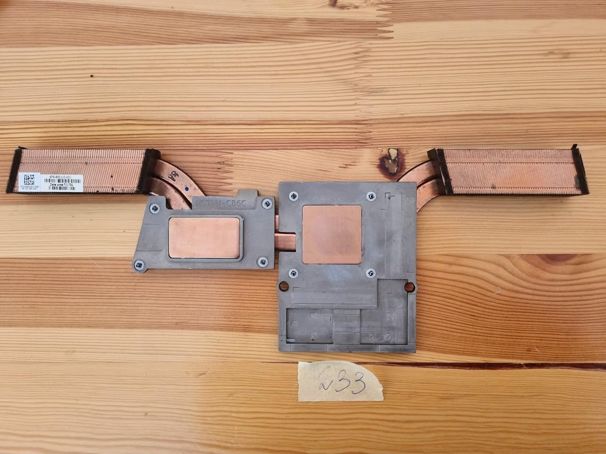 CPU hűtő hűtőborda DSC N17PQ317 HP Zbook 17 G4 922844-001 AT1RW0030A0 - Image 2