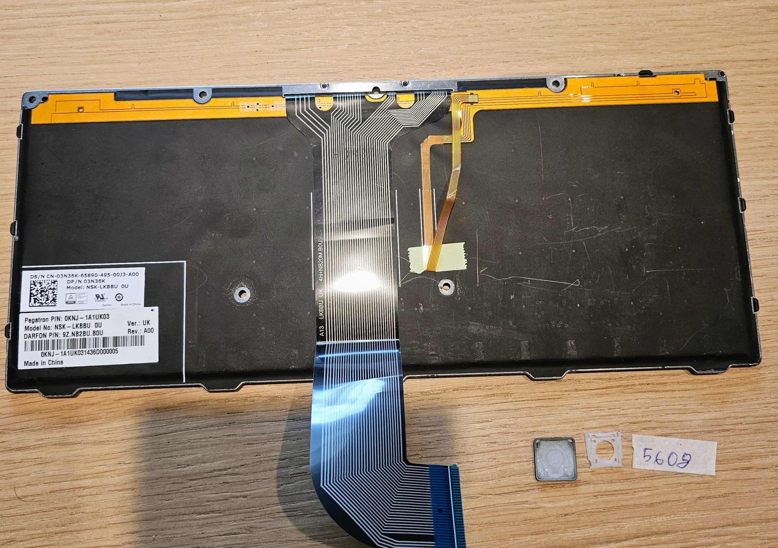 Dell Latitude 5414 háttérvilágítású QWERTY billentyűzet kulcscsere 03N36K - Image 2