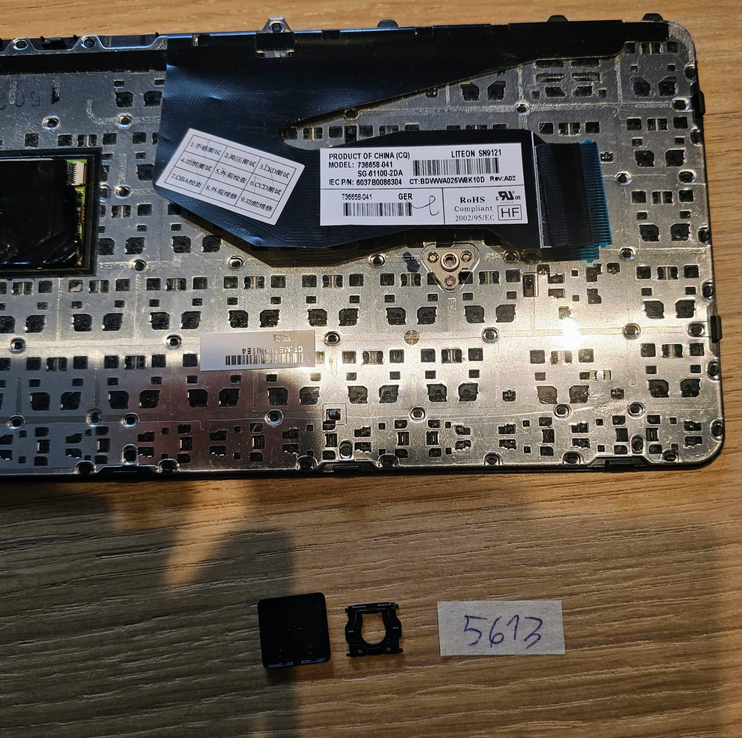 HP EliteBook 840 G1 G2 850 G1 G2 billentyűzet kulcscsere (736658-001) - Image 2