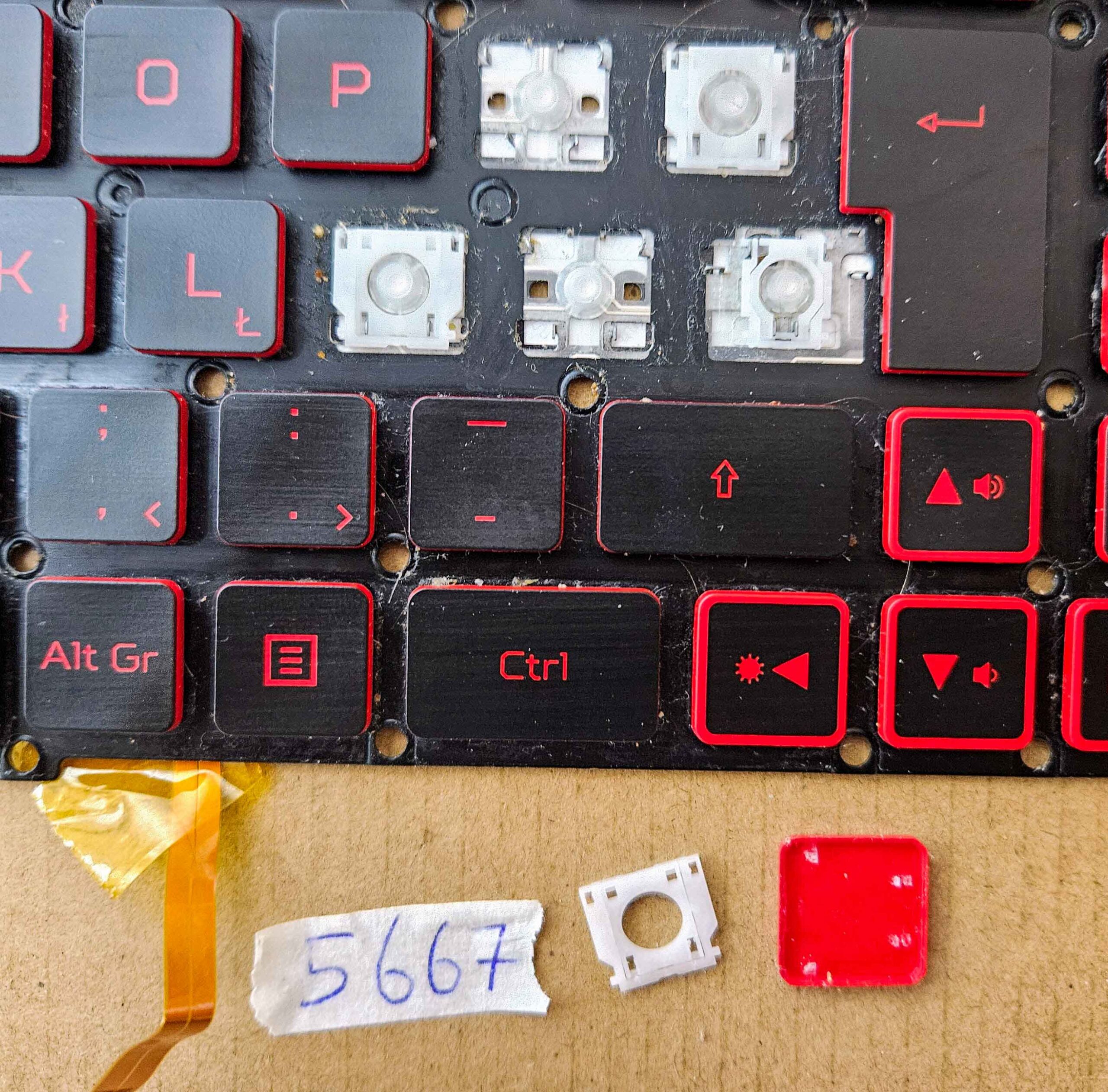 Acer Nitro AN515 AN517 olasz billentyűzet billentyűk LG05P_N14BRL – Laptop alkatrészek - Image 2