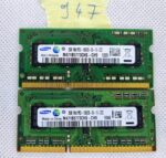 BULK 2 x Samsung 4 GB RAM 1Rx8 PC3-10600S M471B5773CHS-CH9 1333MHz laptop memóriamodul