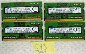 BULK 4 X Samsung M471B5173QH0-YK0 4GB 1RX8 PC3L-12800S 1600MHZ laptop memória
