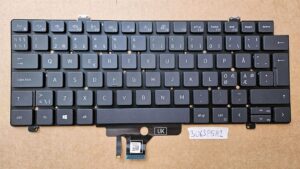 Eredeti DELL Latitude 5420 7420 NORDIC háttérvilágítású billentyűzet 0JCFCY JCFCY laptop alkatrészek