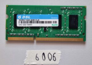 DSL 2GB PC3-10600 DDR3 1333MHz CL9 240 tűs DIMM asztali RAM memória modul