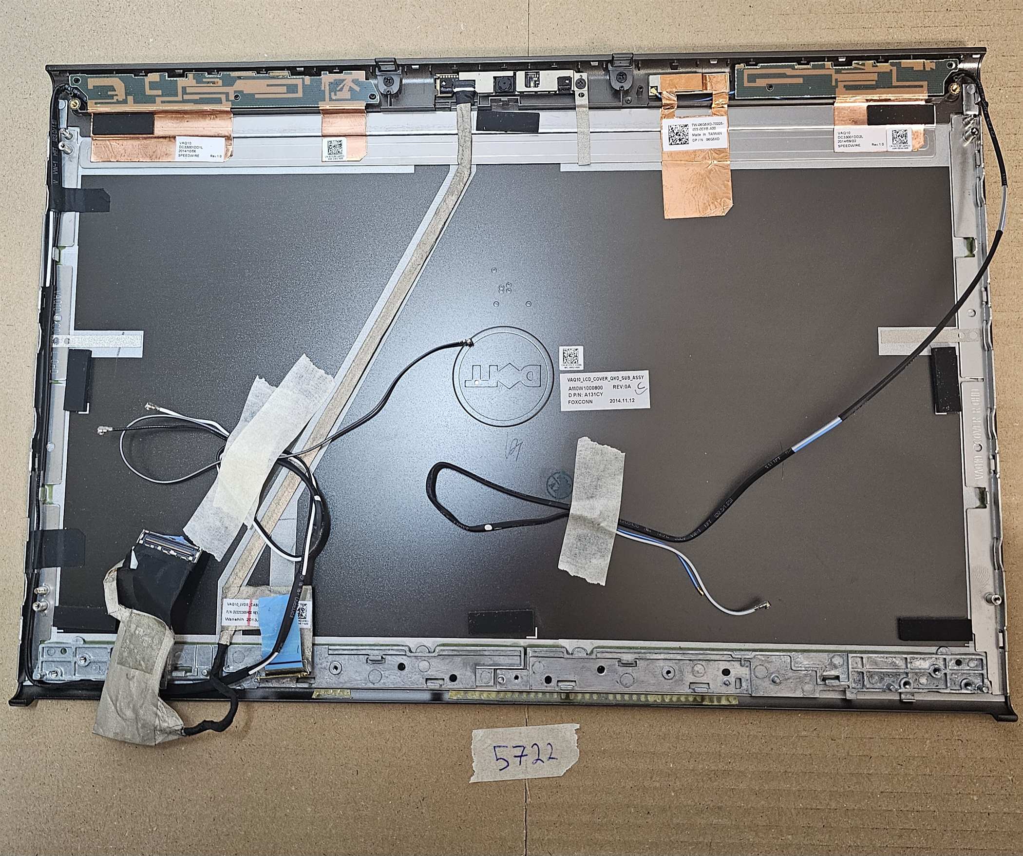 Dell Precision M4800 LCD hátlap AM0W1000800 – Eredeti képernyő hátlapja - Image 2