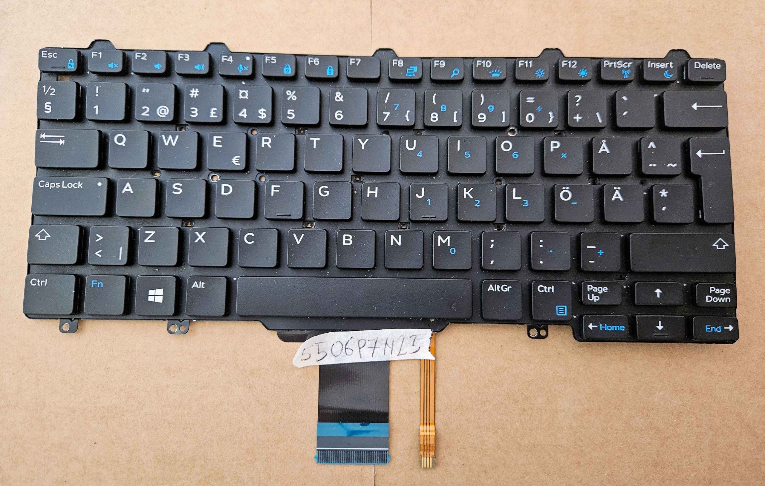 Használt eredeti Dell Latitude E7250 billentyűzet Dell P/N 0wvfrg csere