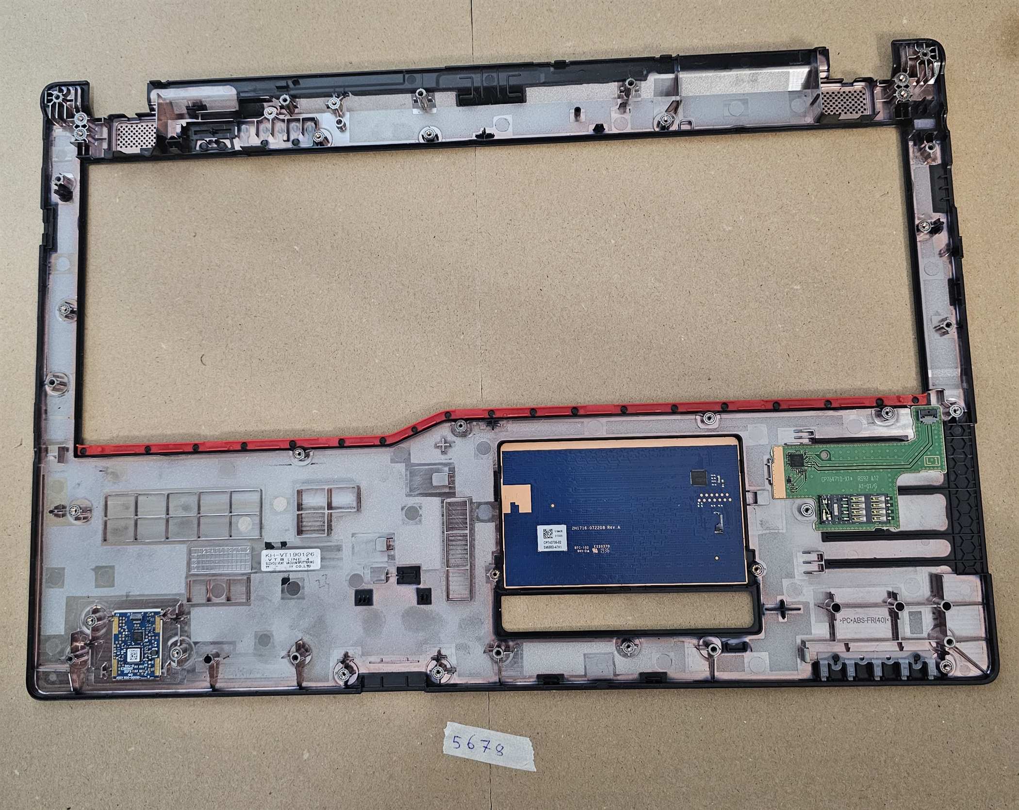 FUJITSU E559 csuklótámasz 2H1716-072208 Rev A - Eredeti laptop alkatrész - Image 2