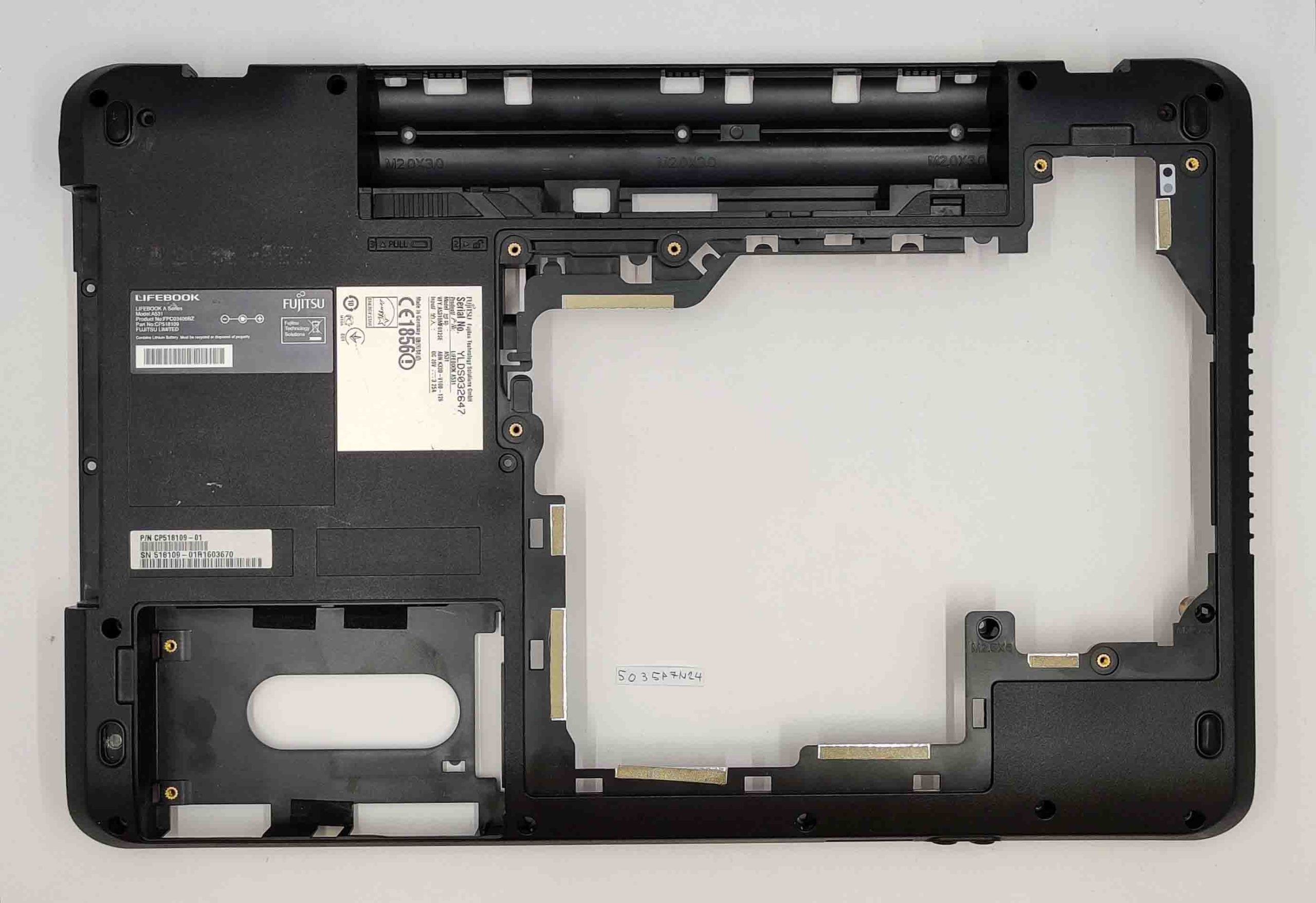Fujitsu Lifebook A531 alsó borító – Eredeti cserealkatrész
