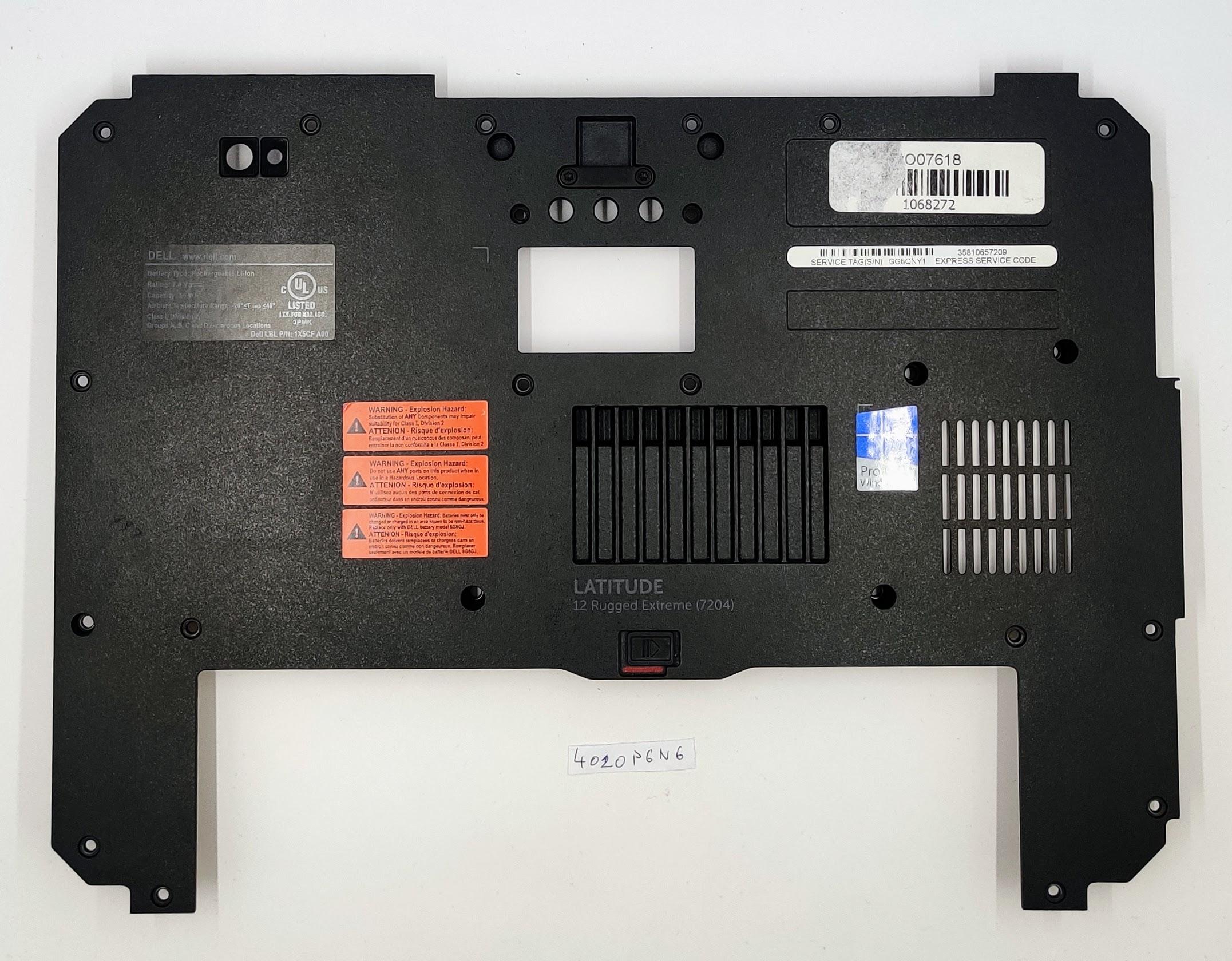 Eredeti Dell Latitude 12 Rugged 7204 / 7214 laptop alsó burkolat - K3N9V