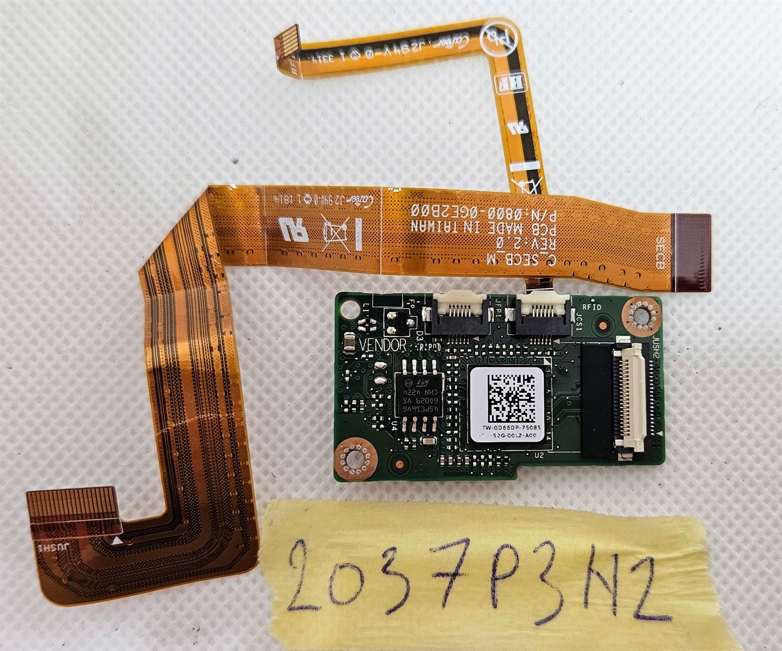 Eredeti OEM Dell Latitude 14 Rugged Extreme 7404 USH Junction Circuit Board 0D66DP D66DP w kábelek