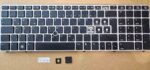 HP 9Z.N6GUF.20G német billentyűzet – ezüst keret, fekete billentyűk, mutató – Probook 6560B 6565B 6570B 6575B 8560p 8570p