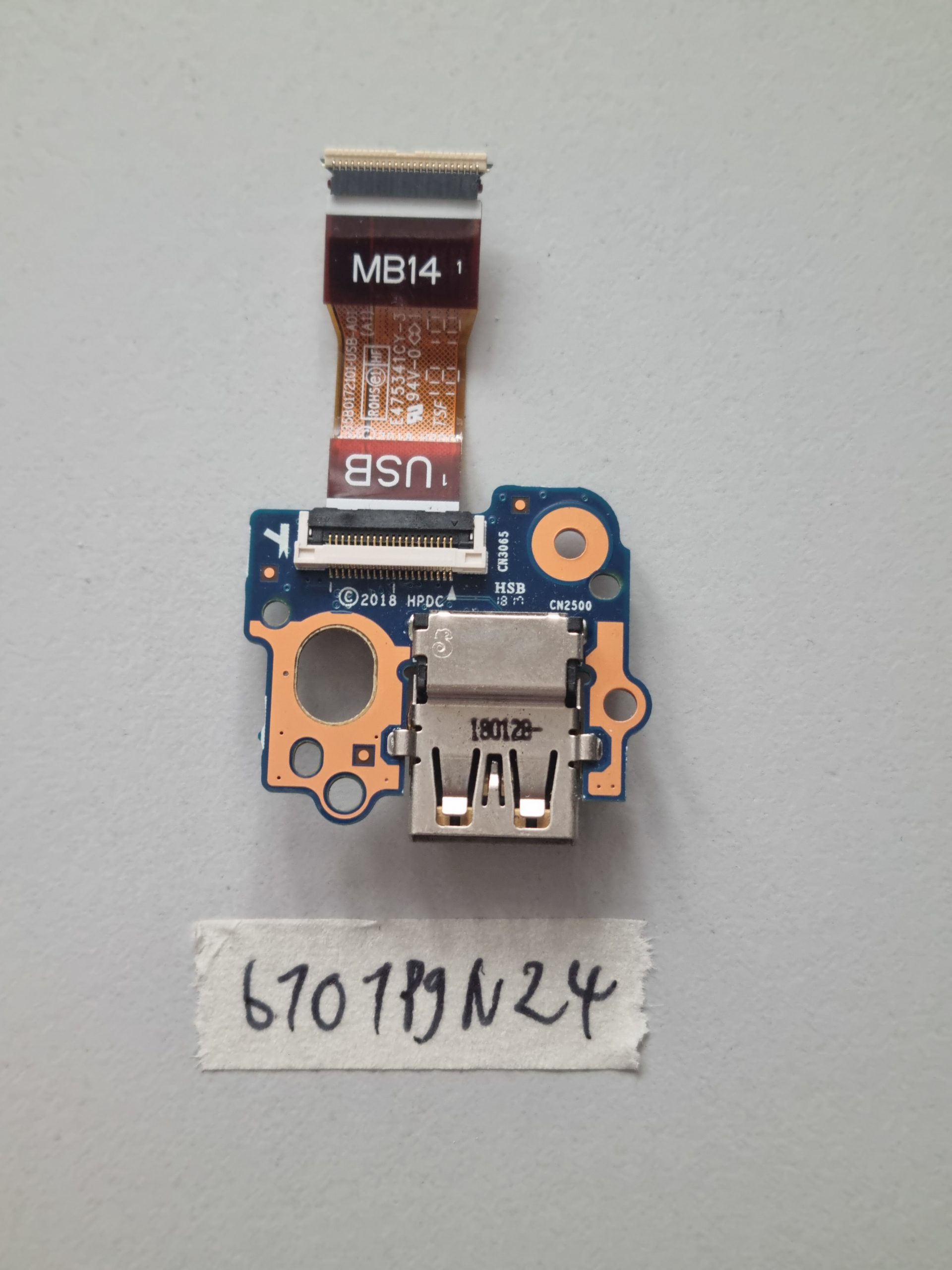 HP EliteBook 745 / 840 G5 14" USB-kártya 6050A2925701 kábellel | Eredeti laptop alkatrészcsere