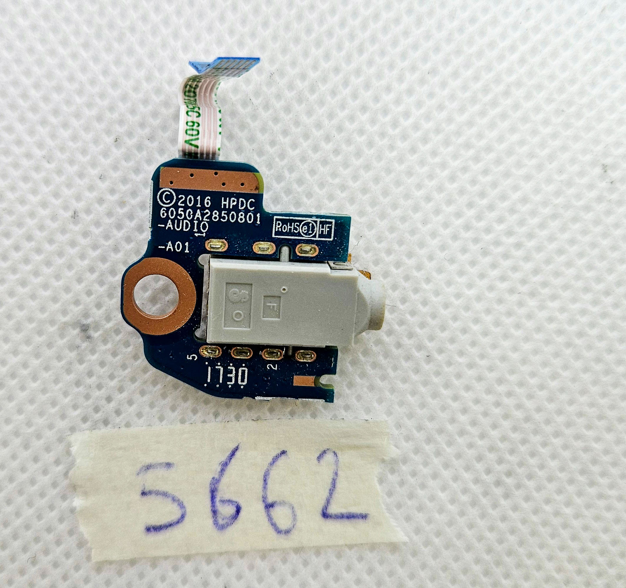 HP EliteBook x360 1020 G2 audio jackkártya 6050A2850801 kábellel – Eredeti
