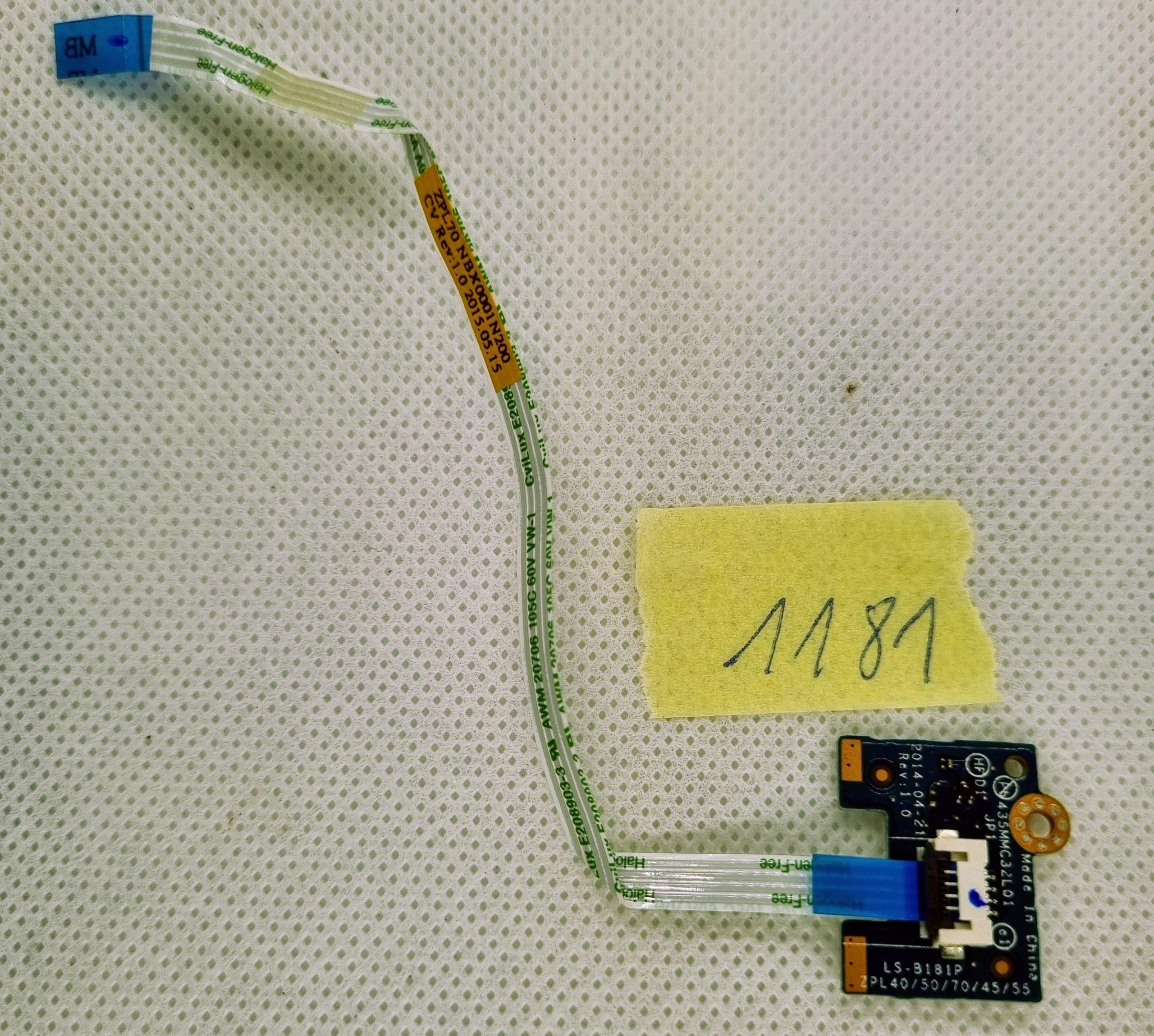 HP ProBook 470 G2 bekapcsológomb kártya LS-B181P kábellel