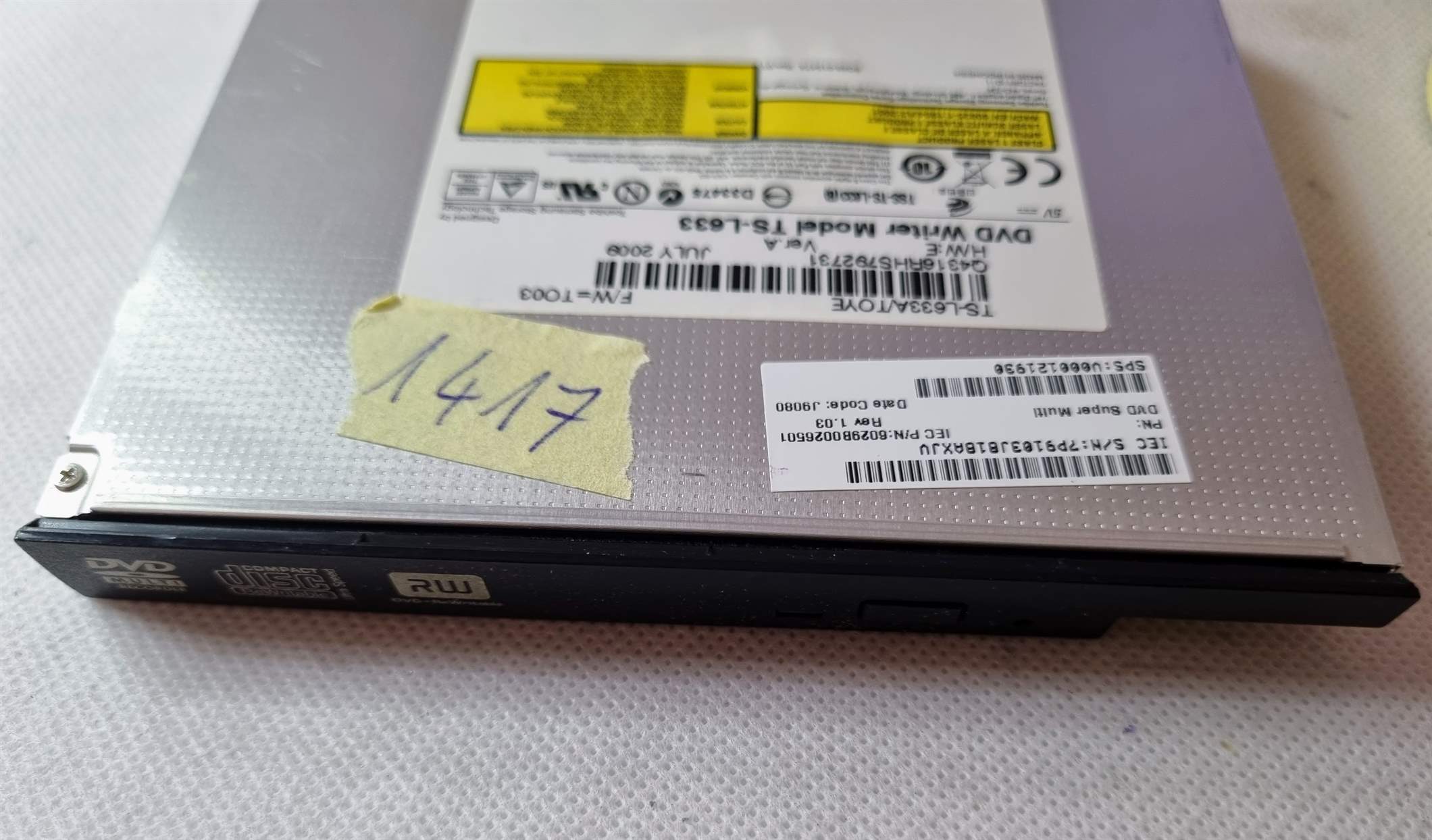 HP TS-L633 laptop CD-RW DVD+RW meghajtó SATA lemezmeghajtó Toshiba Satellite L305-höz - Image 2