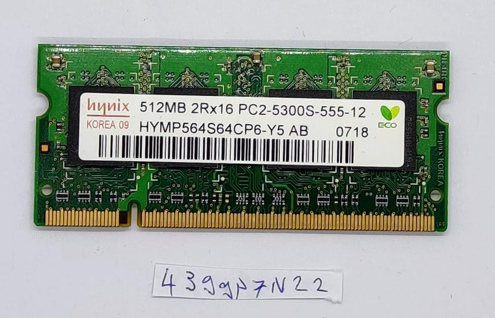 Hynix 512MB 2Rx16 PC2-5300-555-12 RAM laptop memóriamodul