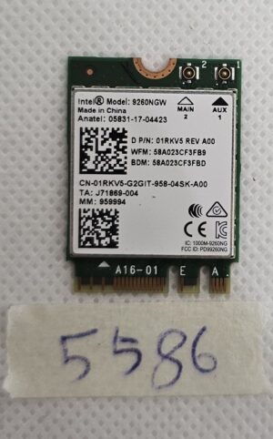 Intel 9260NGW WiFi Bluetooth modul CN-01RKV5 – Eredeti cserealkatrész