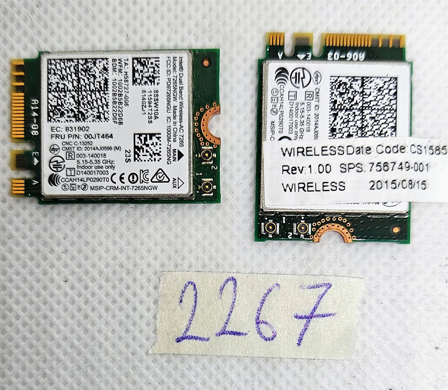 Intel Dual Band Wireless-AC 7265NGW M.2 WiFi Adapter Card 756749-001 – Nagy sebességű vezeték nélküli kapcsolat! - Image 2